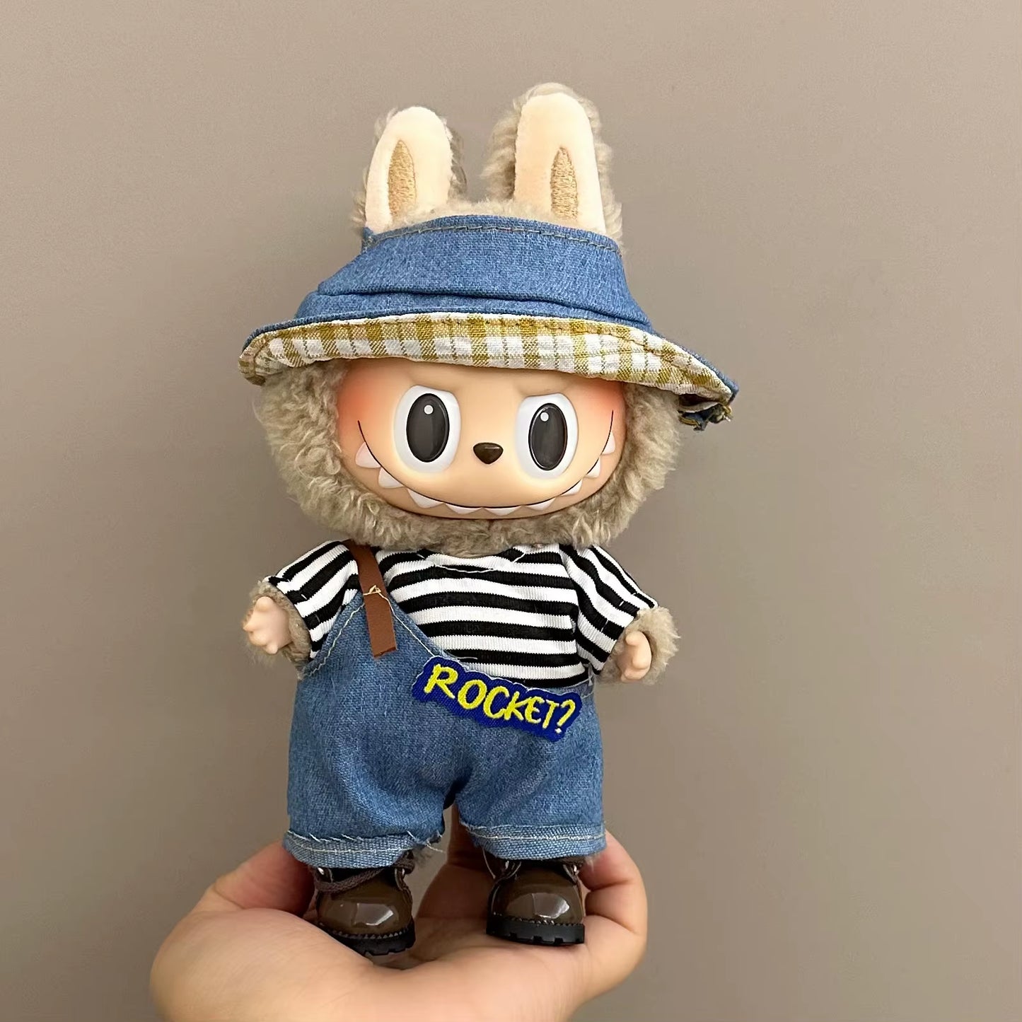 17cm Labubu Doll Fashion Set: Street Trend Style Outfit with Accessories for Mini DIY Dolls