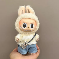 17cm Labubu Doll Fashion Set: Street Trend Style Outfit with Accessories for Mini DIY Dolls