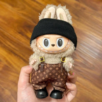 17cm Labubu Doll Fashion Hoodies - Color Coordinated Doll Clothing and Accessories