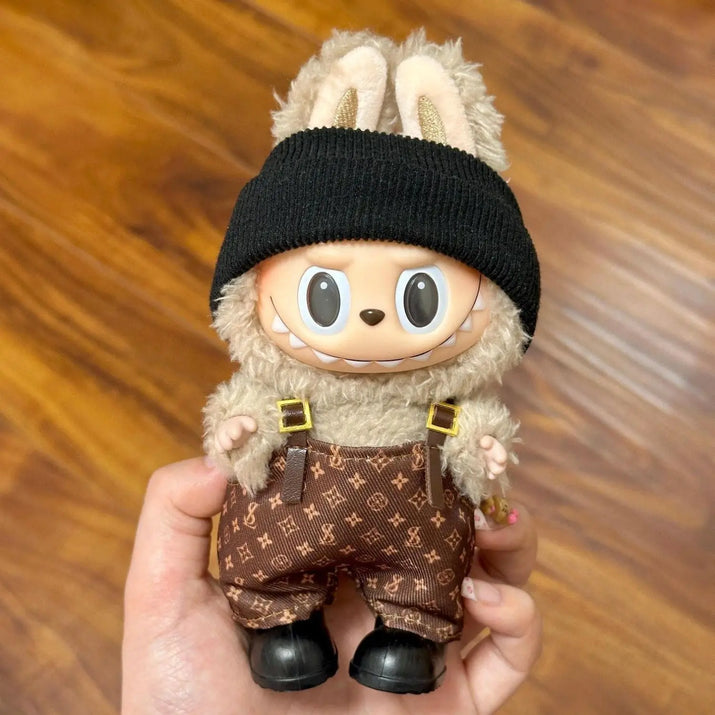 17cm Labubu Doll Fashion Hoodies - Color Coordinated Doll Clothing and Accessories