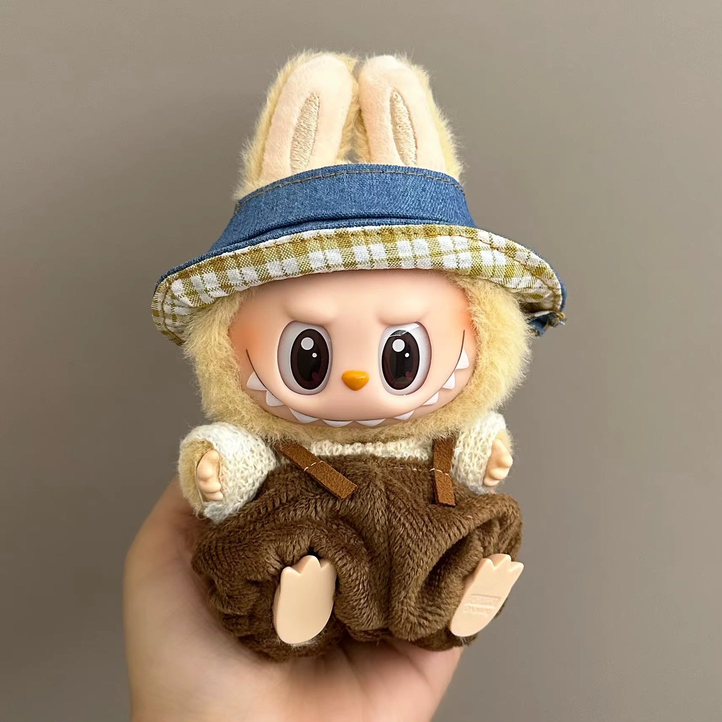 17cm Labubu Doll Fashion Set: Street Trend Style Outfit with Accessories for Mini DIY Dolls