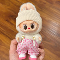 17cm Labubu Doll Fashion Hoodies - Color Coordinated Doll Clothing and Accessories