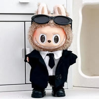 17 cm Labubu V1/V2/V3 Doll Outfit with Sunglasses - Stylish Baby Clothes Accessory Set