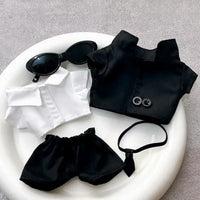17 cm Labubu V1/V2/V3 Doll Outfit with Sunglasses - Stylish Baby Clothes Accessory Set