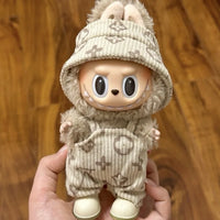 17cm Labubu Doll Fashion Hoodies - Color Coordinated Doll Clothing and Accessories