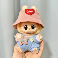 17Cm Mini Plush Doll'S Clothes Outfit Accessories for Korea Kpop Exo Labubu I II Idol Dolls Sit Party Overalls Clothing Gift