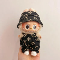 17cm Labubu Doll Fashion Hoodies - Color Coordinated Doll Clothing and Accessories