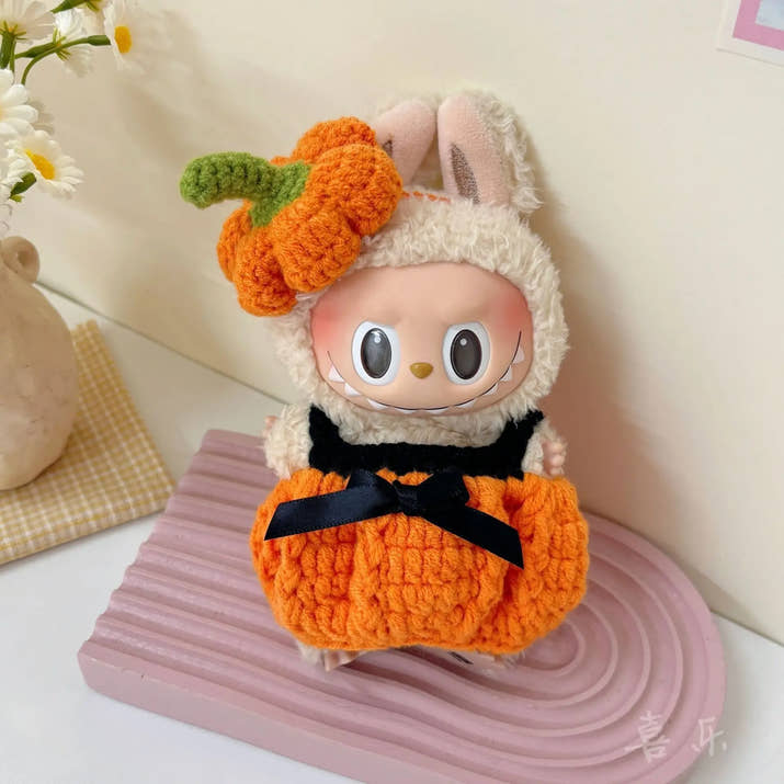 Whimsical Pumpkin Outfits for Labubu Dolls™