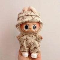 17cm Labubu Doll Fashion Hoodies - Color Coordinated Doll Clothing and Accessories