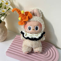 Fashion Halloween Pumpkin Clothes for Labubu Mini Doll Clothes Trendy Outfit Classic Style for 15/17Cm Ropa Labubu
